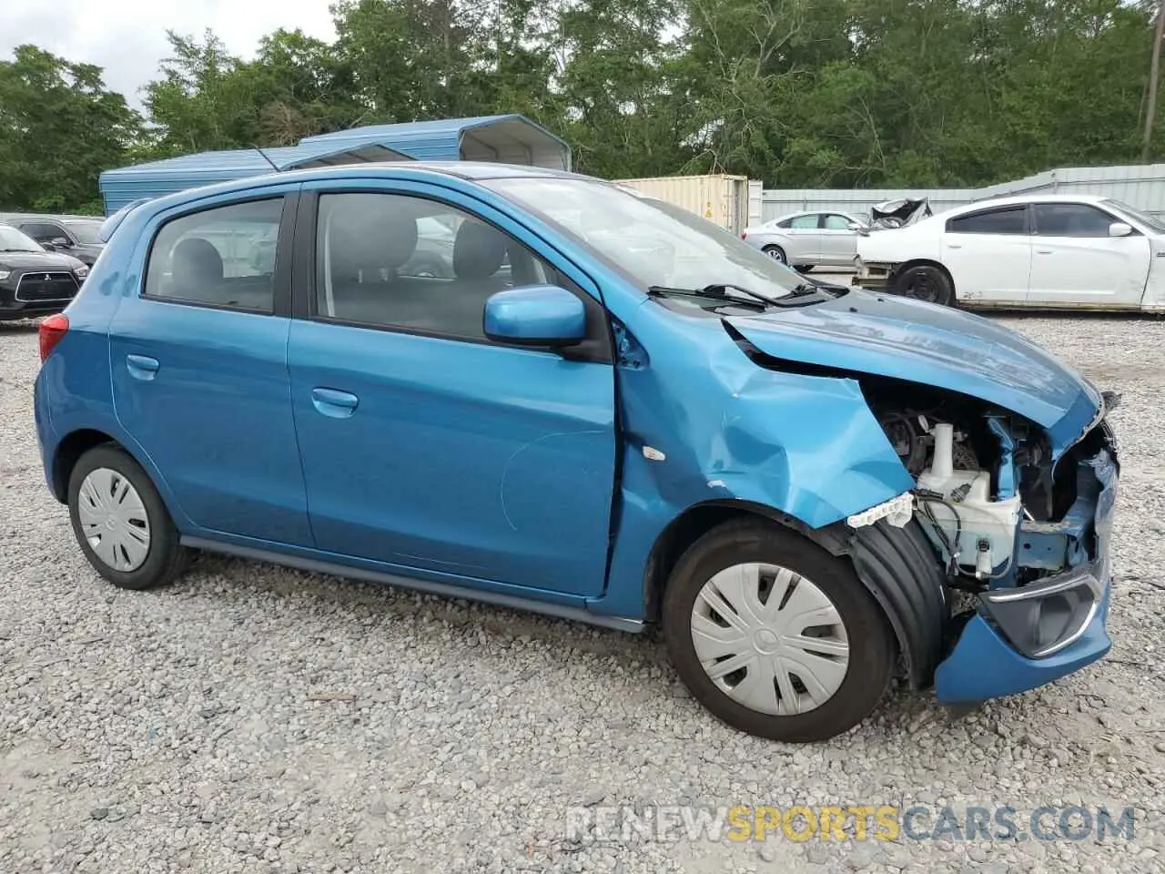 4 fotografías del automóvil dañado ML32A3HJ2LH006220 MITSUBISHI MIRAGE 2020