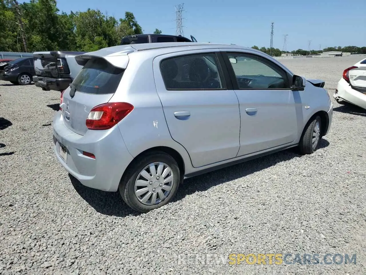 3 fotografías del automóvil dañado ML32A3HJ3LH005125 MITSUBISHI MIRAGE 2020