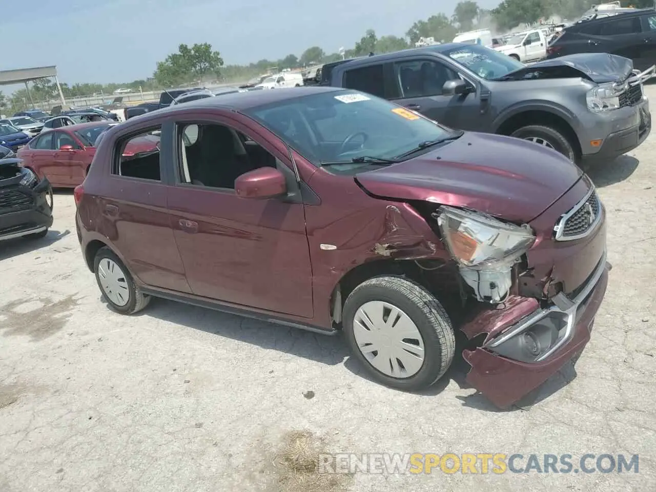 4 fotografías del automóvil dañado ML32A3HJ4LH004856 MITSUBISHI MIRAGE 2020