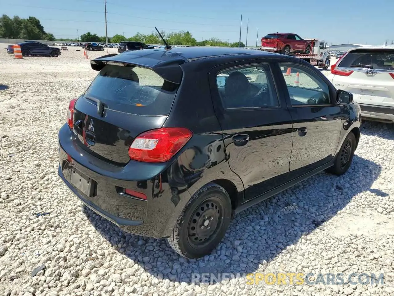 3 fotografías del automóvil dañado ML32A3HJ4LH006705 MITSUBISHI MIRAGE 2020