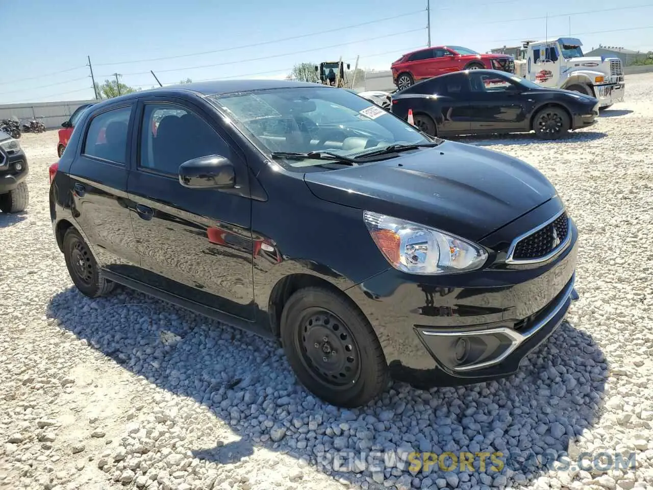 4 fotografías del automóvil dañado ML32A3HJ4LH006705 MITSUBISHI MIRAGE 2020