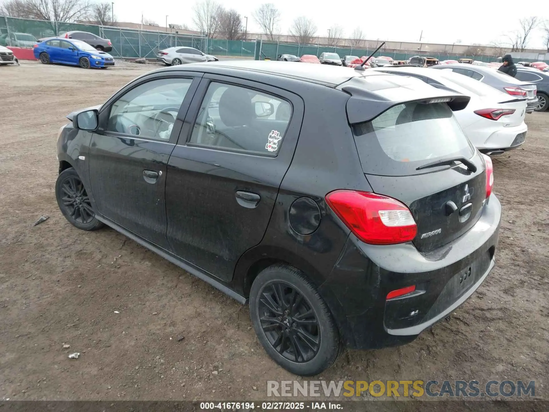 3 fotografías del automóvil dañado ML32A5HJ6LH006801 MITSUBISHI MIRAGE 2020
