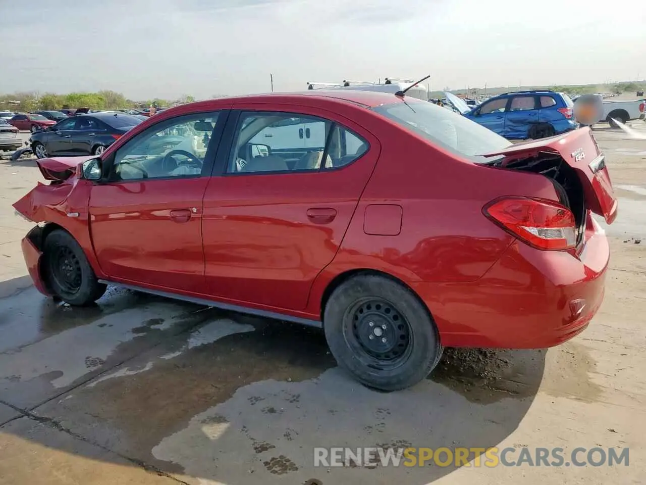 2 fotografías del automóvil dañado ML32F3FJ0LHF05752 MITSUBISHI MIRAGE 2020