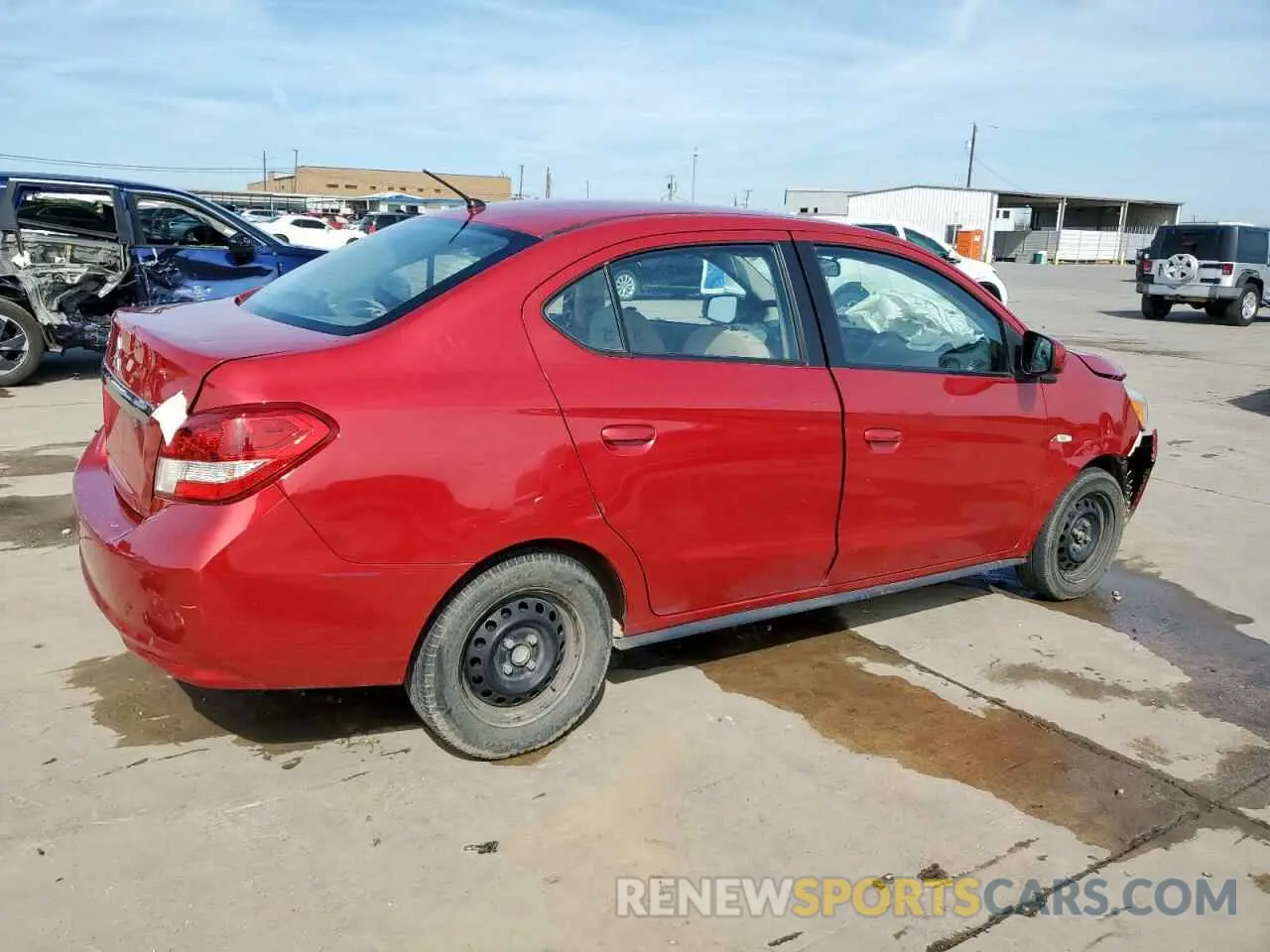 3 fotografías del automóvil dañado ML32F3FJ0LHF05752 MITSUBISHI MIRAGE 2020