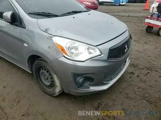 10 fotografías del automóvil dañado ML32F3FJ4LHF07794 MITSUBISHI MIRAGE 2020