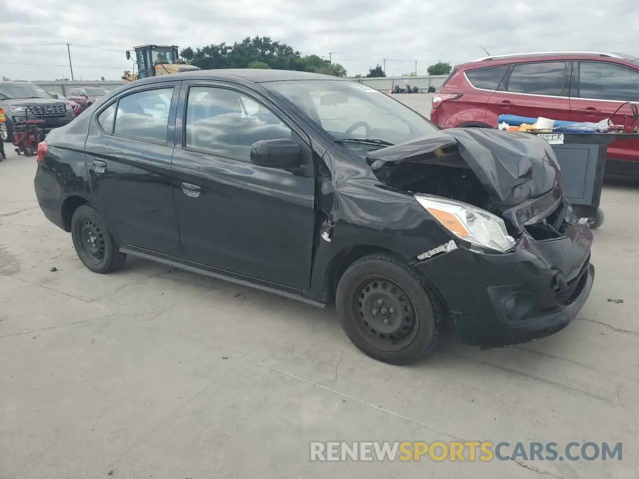 4 fotografías del automóvil dañado ML32F3FJ5LHF08713 MITSUBISHI MIRAGE 2020