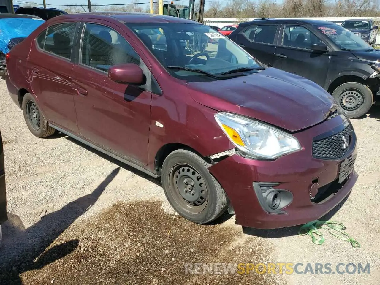 4 fotografías del automóvil dañado ML32F3FJ5LHF10509 MITSUBISHI MIRAGE 2020