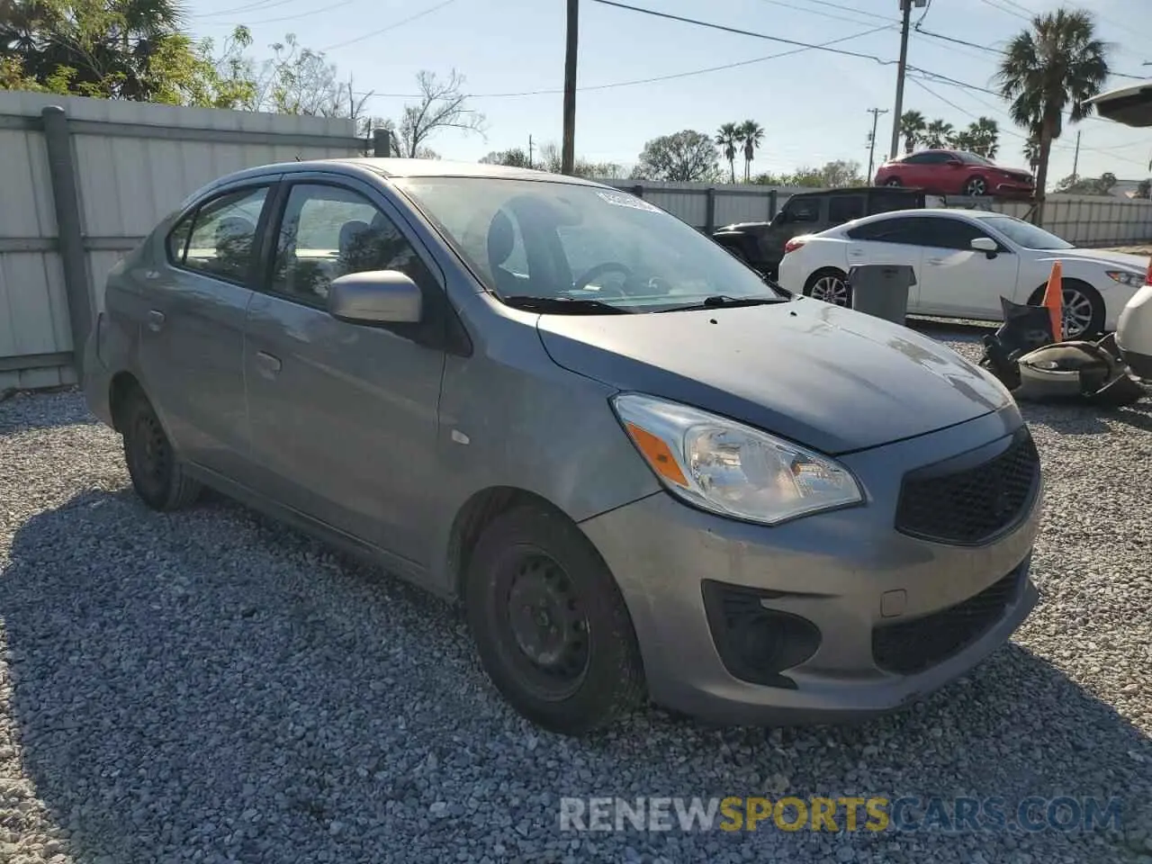 4 fotografías del automóvil dañado ML32F3FJ7LHF10754 MITSUBISHI MIRAGE 2020