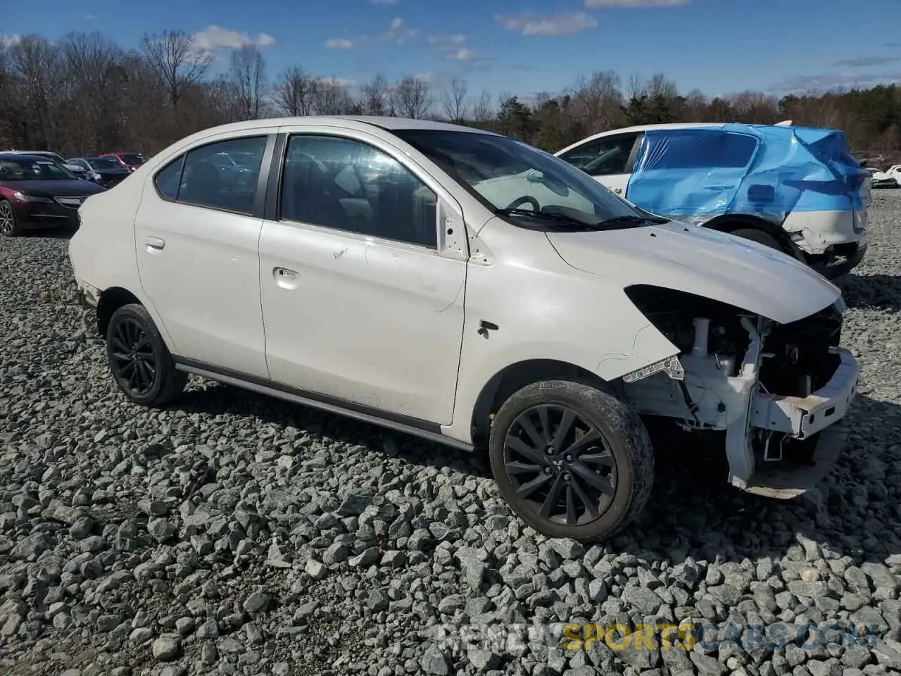 4 fotografías del automóvil dañado ML32F4FJ1LHF04440 MITSUBISHI MIRAGE 2020