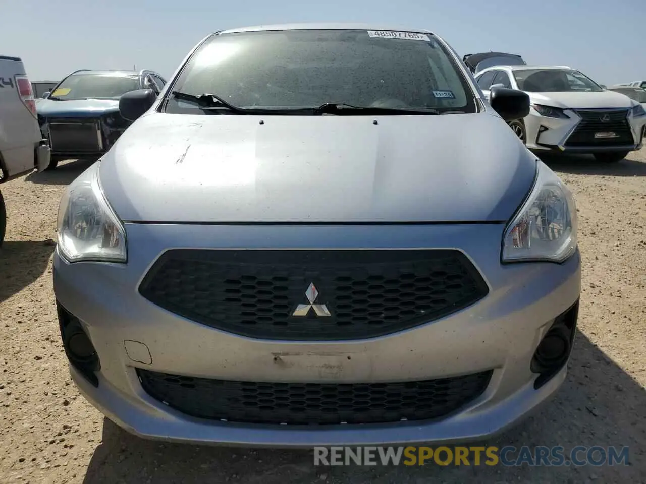 5 fotografías del automóvil dañado ML32F4FJ6LHF09326 MITSUBISHI MIRAGE 2020