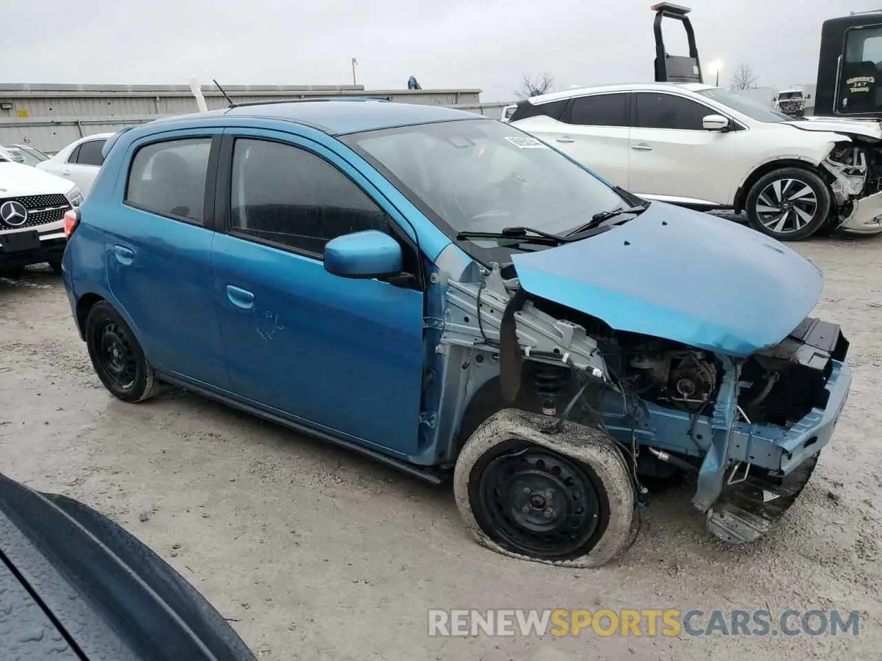 4 fotografías del automóvil dañado ML32AUHJ0MH004747 MITSUBISHI MIRAGE 2021