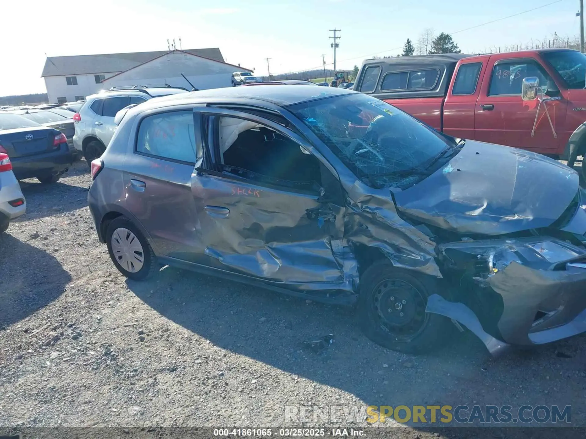 13 fotografías del automóvil dañado ML32AUHJ0MH011603 MITSUBISHI MIRAGE 2021