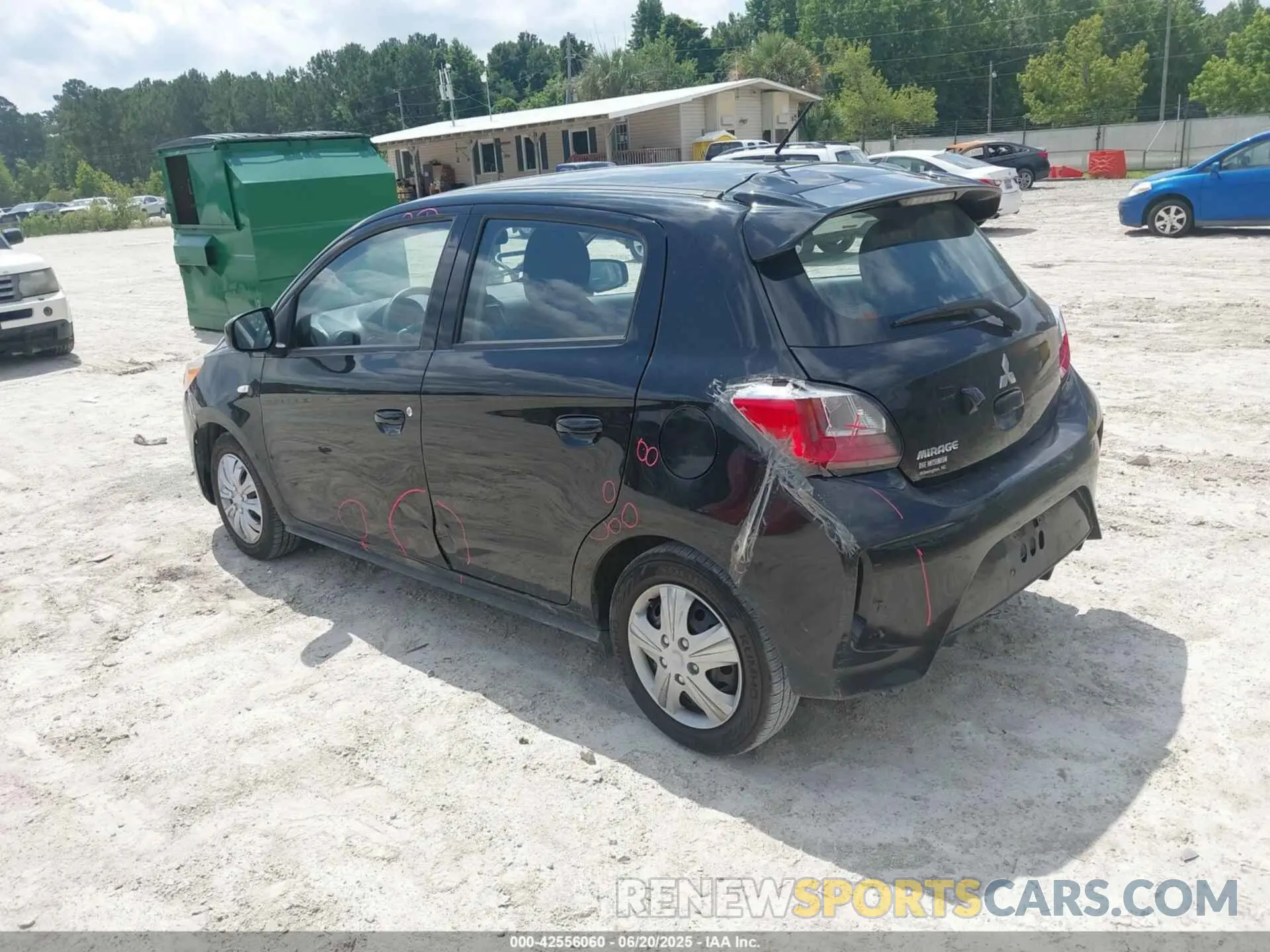 3 fotografías del automóvil dañado ML32AUHJ1MH007222 MITSUBISHI MIRAGE 2021