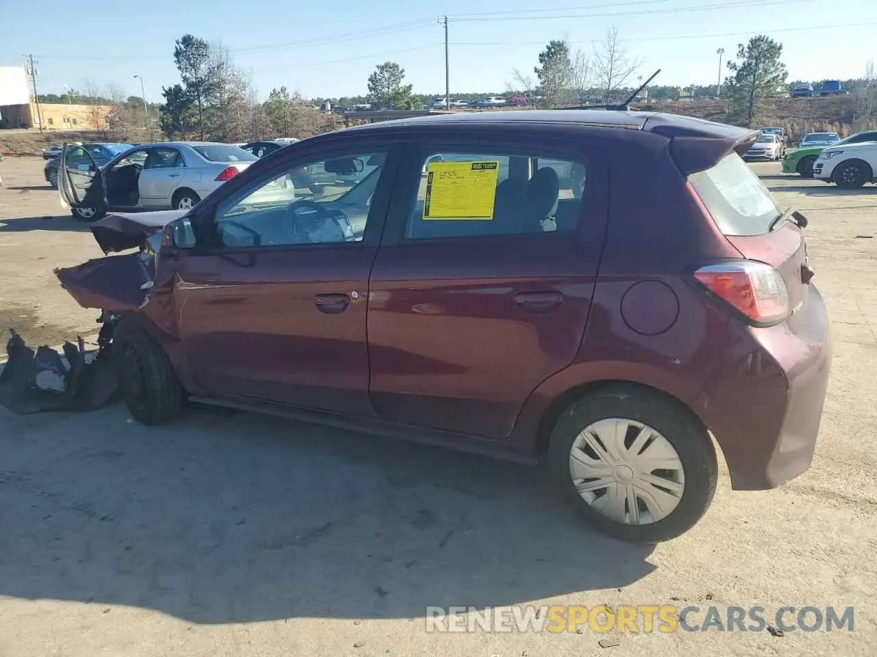 2 fotografías del automóvil dañado ML32AUHJ2MH005429 MITSUBISHI MIRAGE 2021