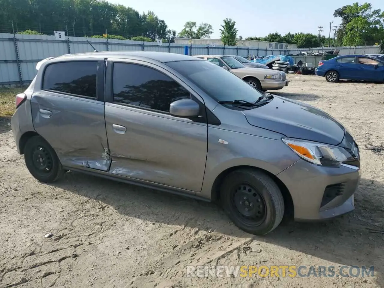 4 fotografías del automóvil dañado ML32AUHJ2MH010789 MITSUBISHI MIRAGE 2021
