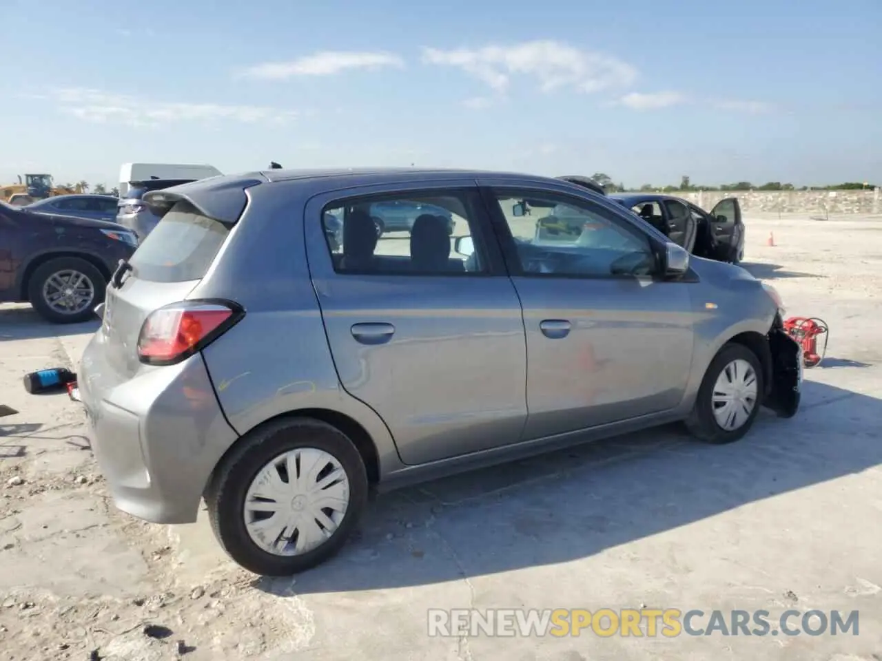 3 fotografías del automóvil dañado ML32AUHJ2MH011392 MITSUBISHI MIRAGE 2021