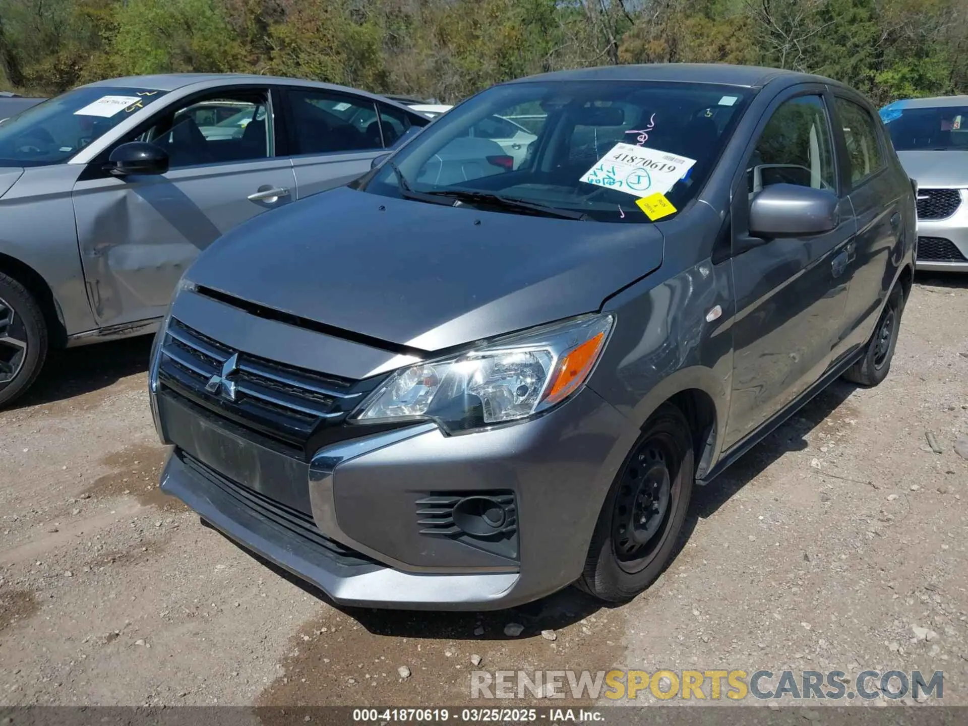 2 fotografías del automóvil dañado ML32AUHJ2MH014048 MITSUBISHI MIRAGE 2021