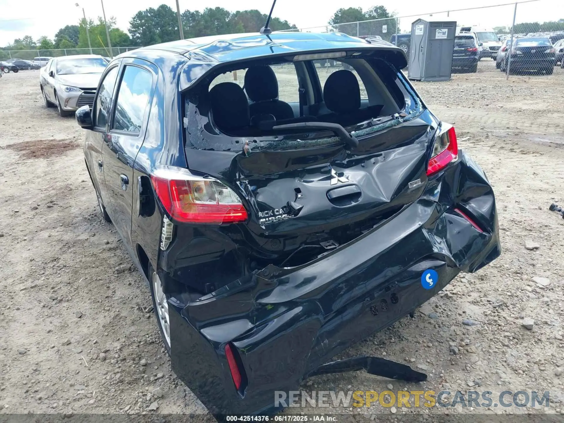 6 fotografías del automóvil dañado ML32AUHJ3MH004323 MITSUBISHI MIRAGE 2021