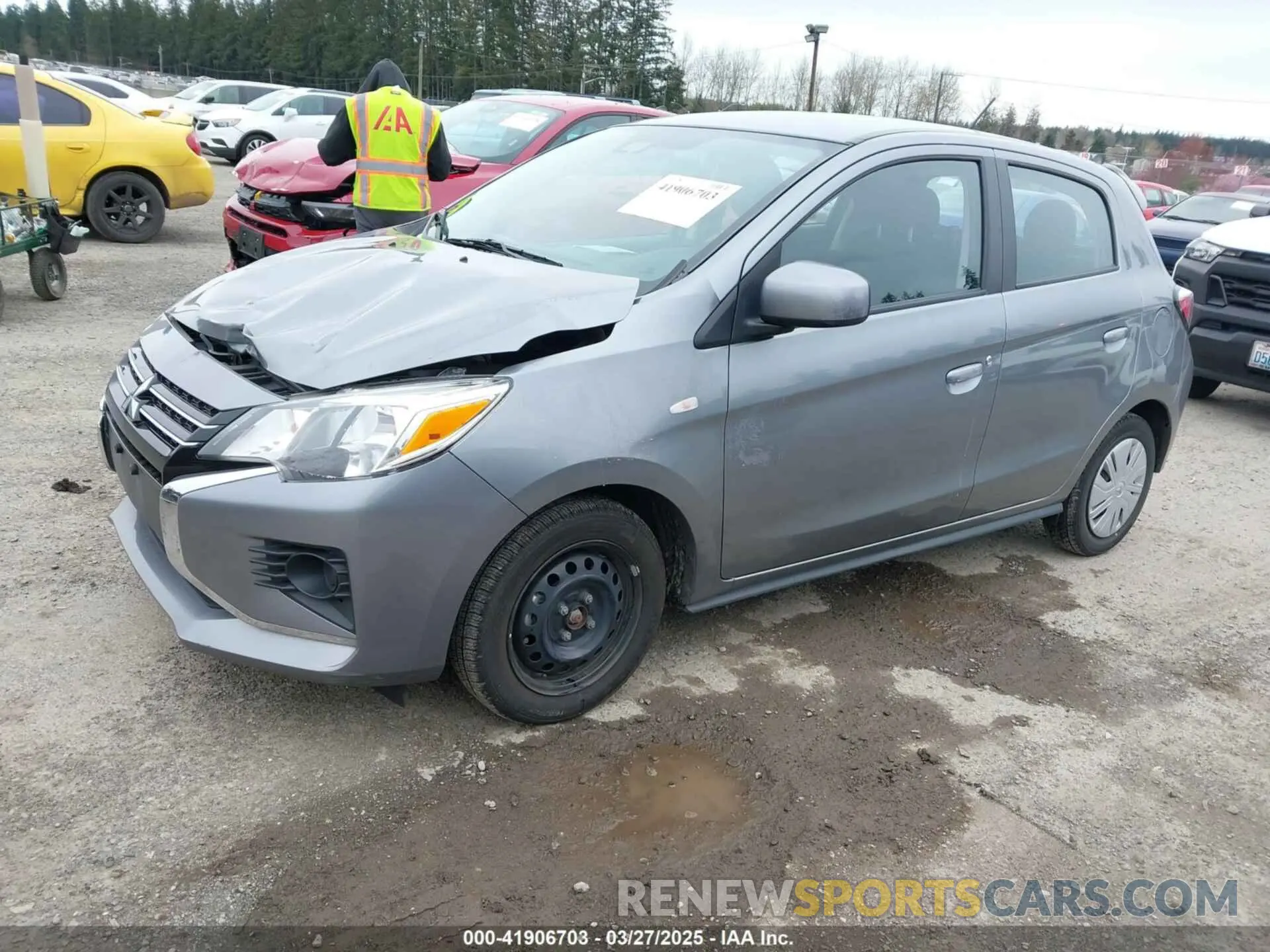 2 fotografías del automóvil dañado ML32AUHJ3MH013961 MITSUBISHI MIRAGE 2021