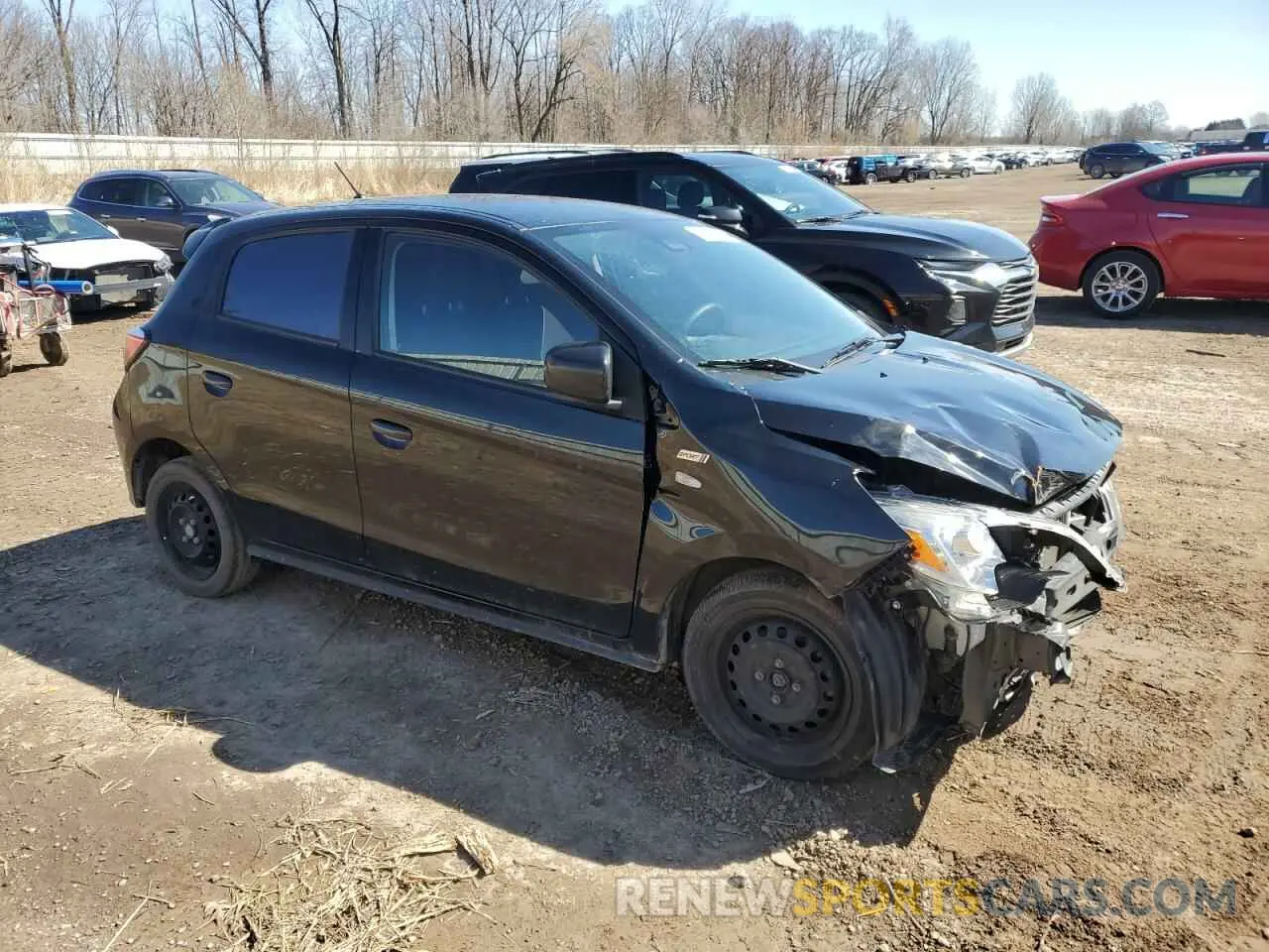 4 fotografías del automóvil dañado ML32AUHJ4MH005030 MITSUBISHI MIRAGE 2021
