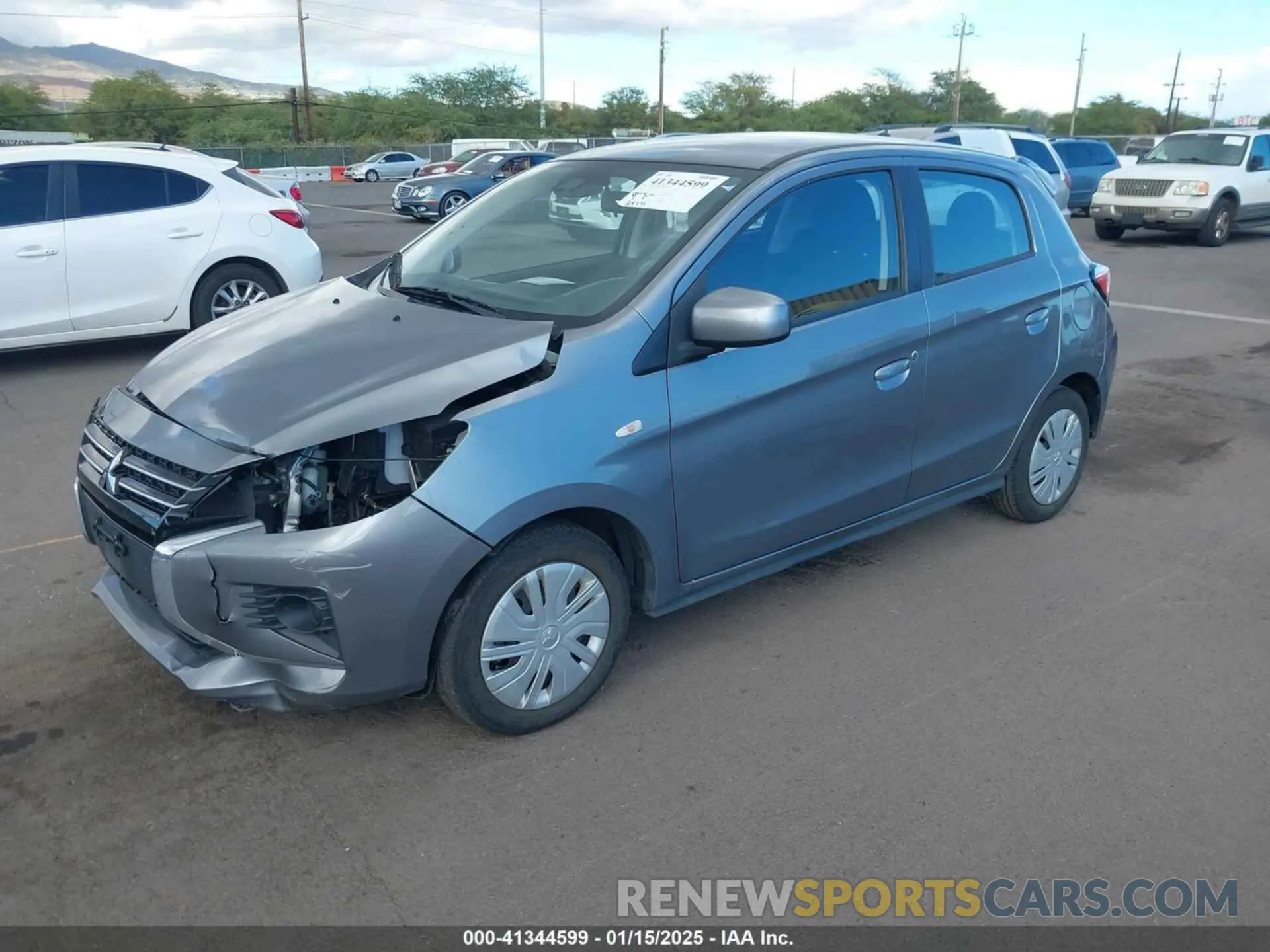 2 fotografías del automóvil dañado ML32AUHJ4MH007442 MITSUBISHI MIRAGE 2021