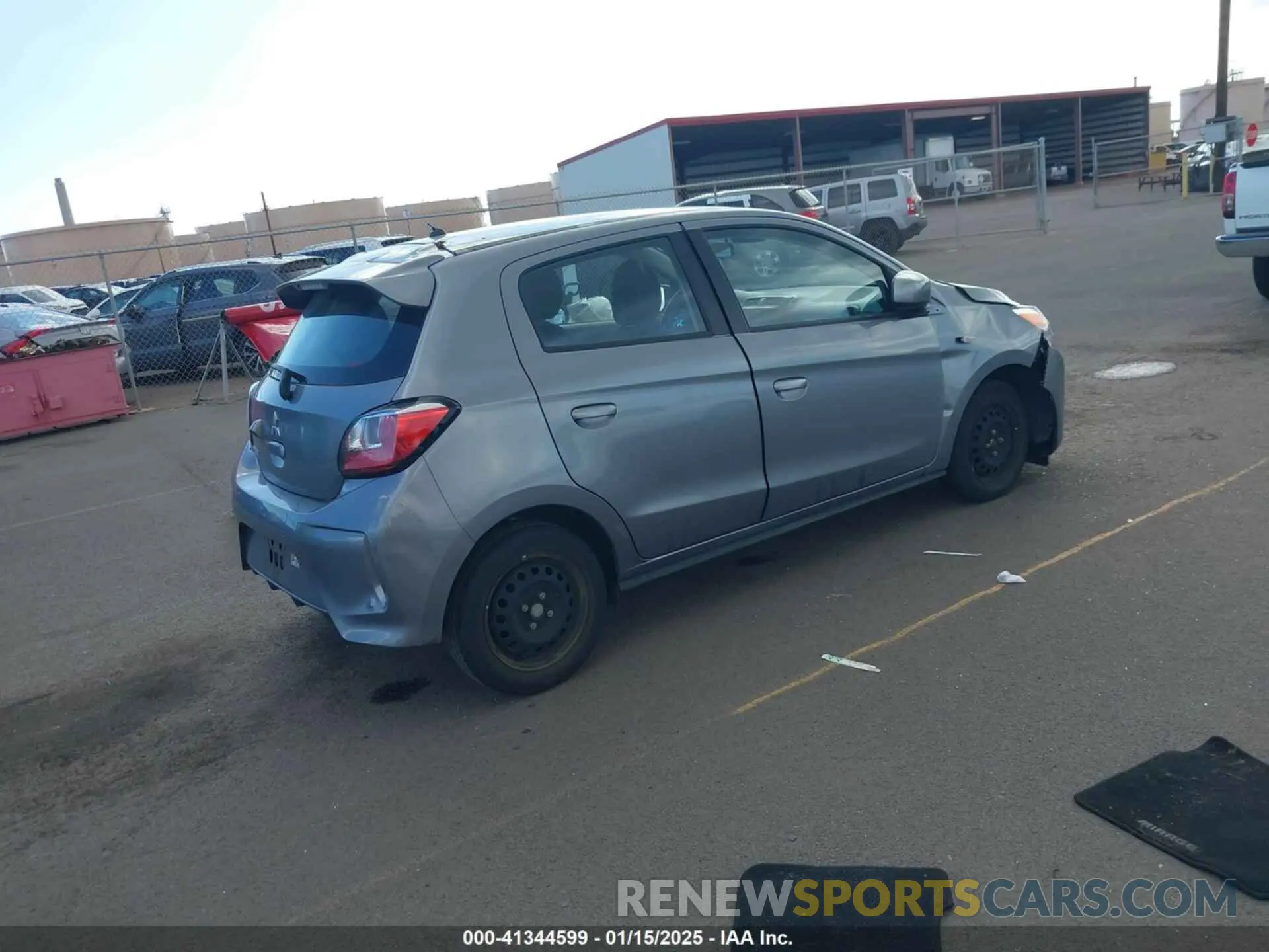 4 fotografías del automóvil dañado ML32AUHJ4MH007442 MITSUBISHI MIRAGE 2021