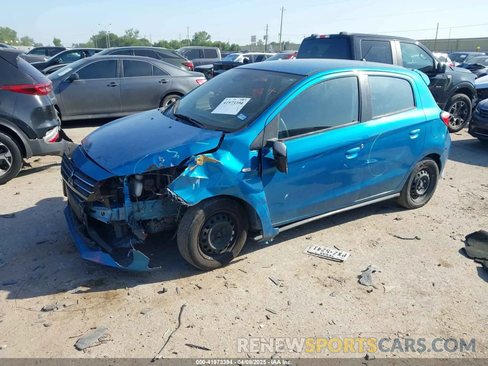 2 fotografías del automóvil dañado ML32AUHJ5MH002086 MITSUBISHI MIRAGE 2021