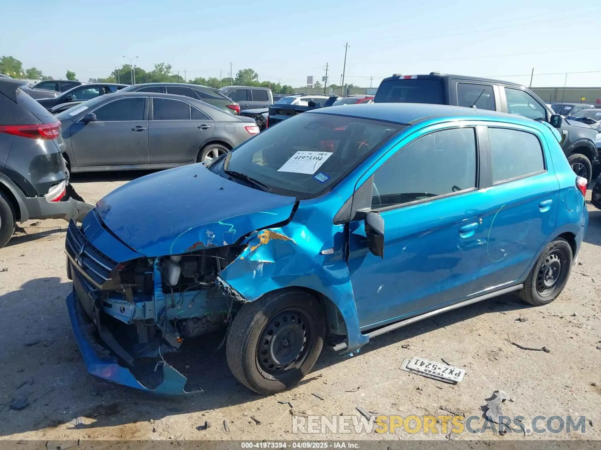 6 fotografías del automóvil dañado ML32AUHJ5MH002086 MITSUBISHI MIRAGE 2021