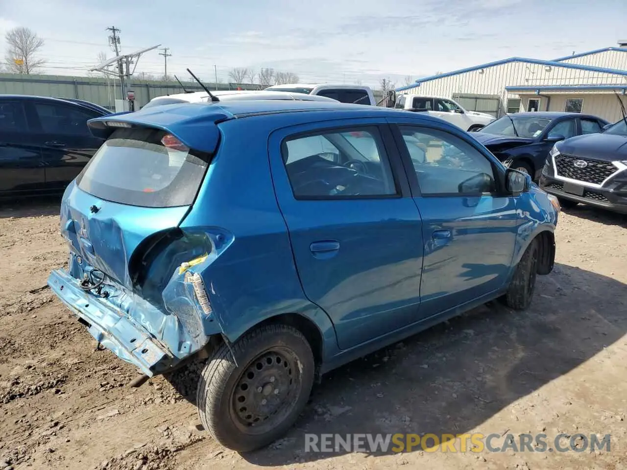3 fotografías del automóvil dañado ML32AUHJ5MH002220 MITSUBISHI MIRAGE 2021
