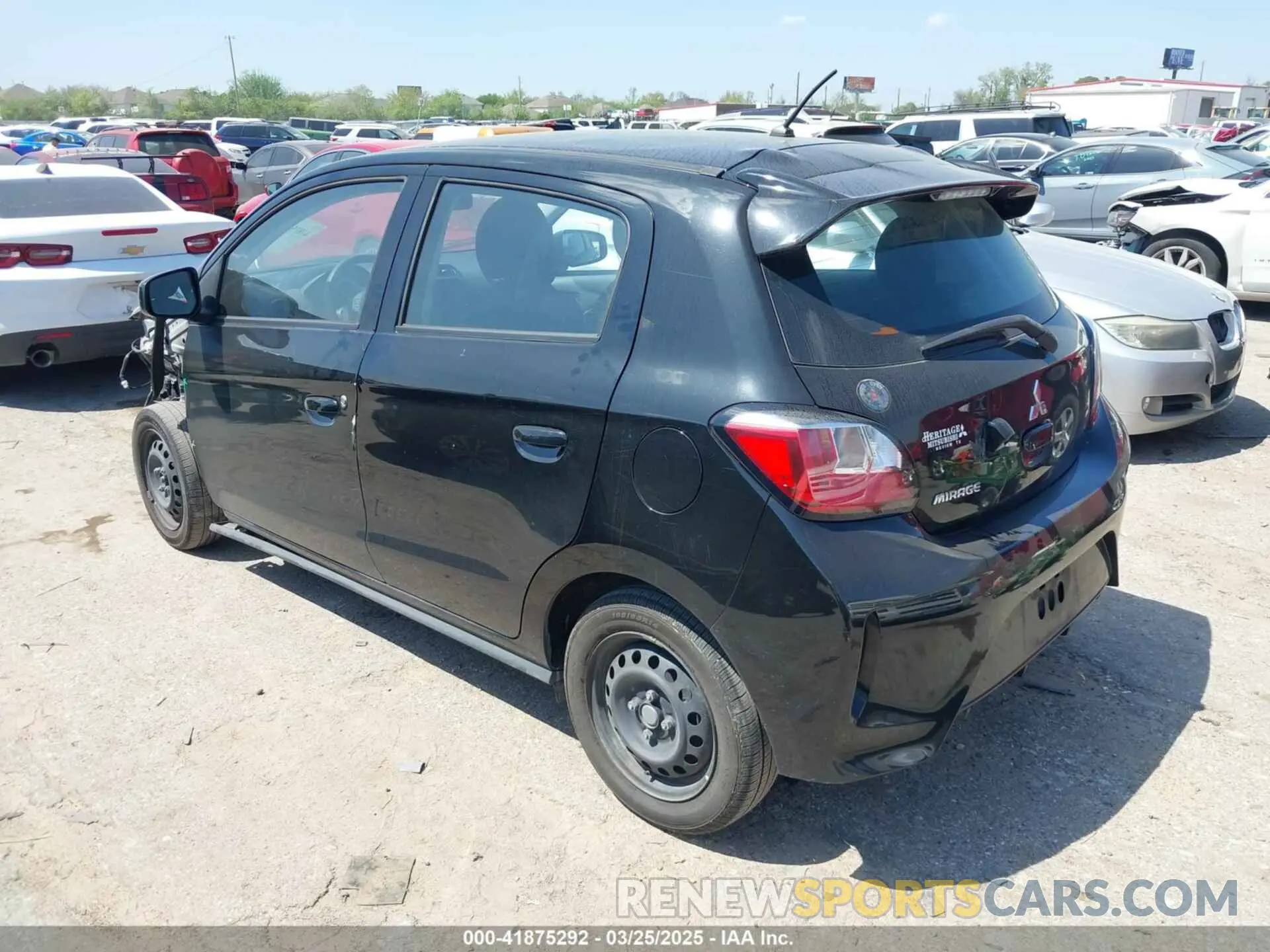 3 fotografías del automóvil dañado ML32AUHJ5MH003559 MITSUBISHI MIRAGE 2021