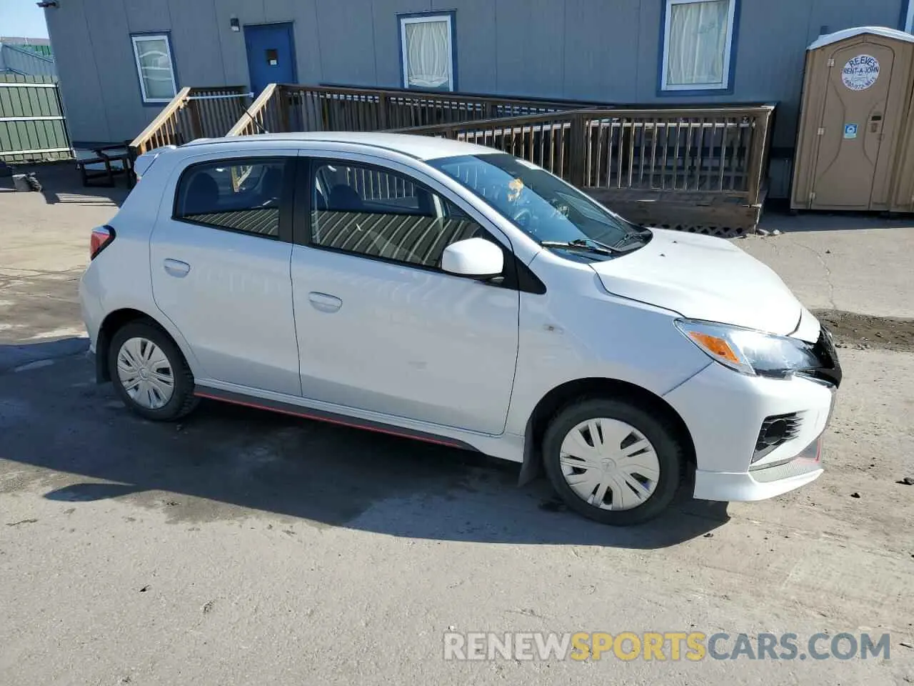 4 fotografías del automóvil dañado ML32AUHJ5MH004470 MITSUBISHI MIRAGE 2021