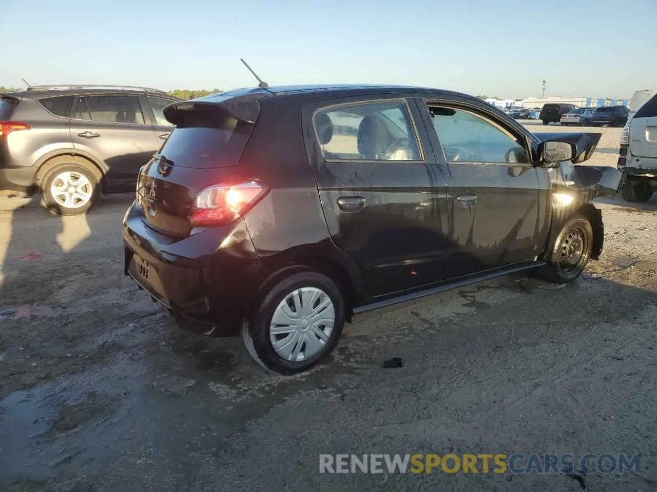 3 fotografías del automóvil dañado ML32AUHJ5MH006641 MITSUBISHI MIRAGE 2021