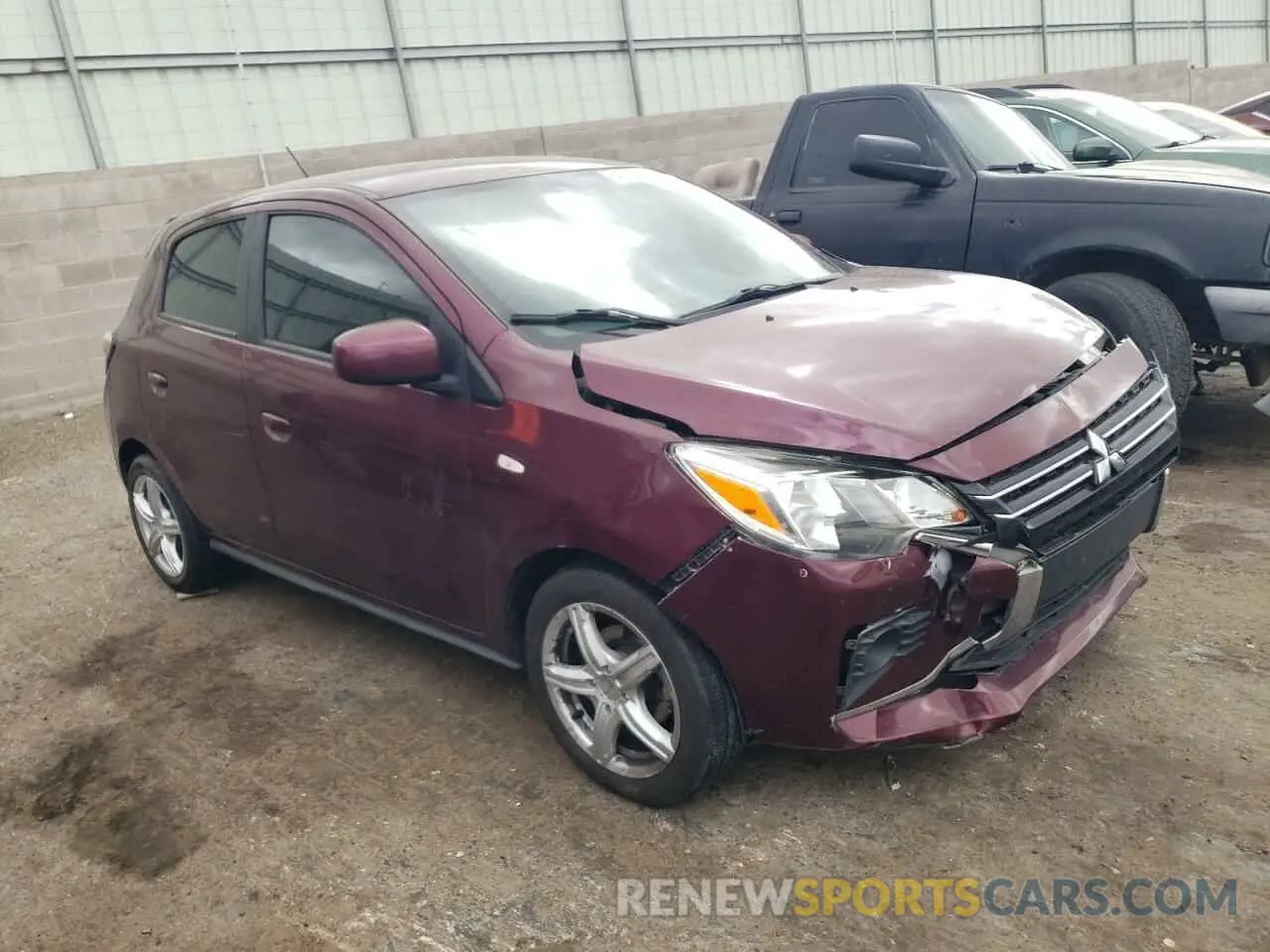 4 fotografías del automóvil dañado ML32AUHJ5MH010592 MITSUBISHI MIRAGE 2021