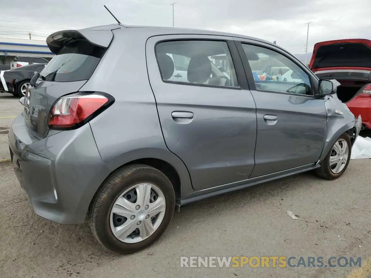 3 fotografías del automóvil dañado ML32AUHJ6MH007636 MITSUBISHI MIRAGE 2021