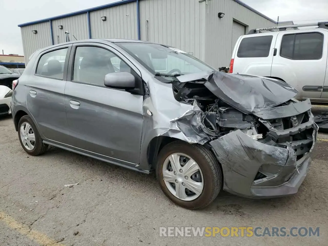 4 fotografías del automóvil dañado ML32AUHJ6MH007636 MITSUBISHI MIRAGE 2021