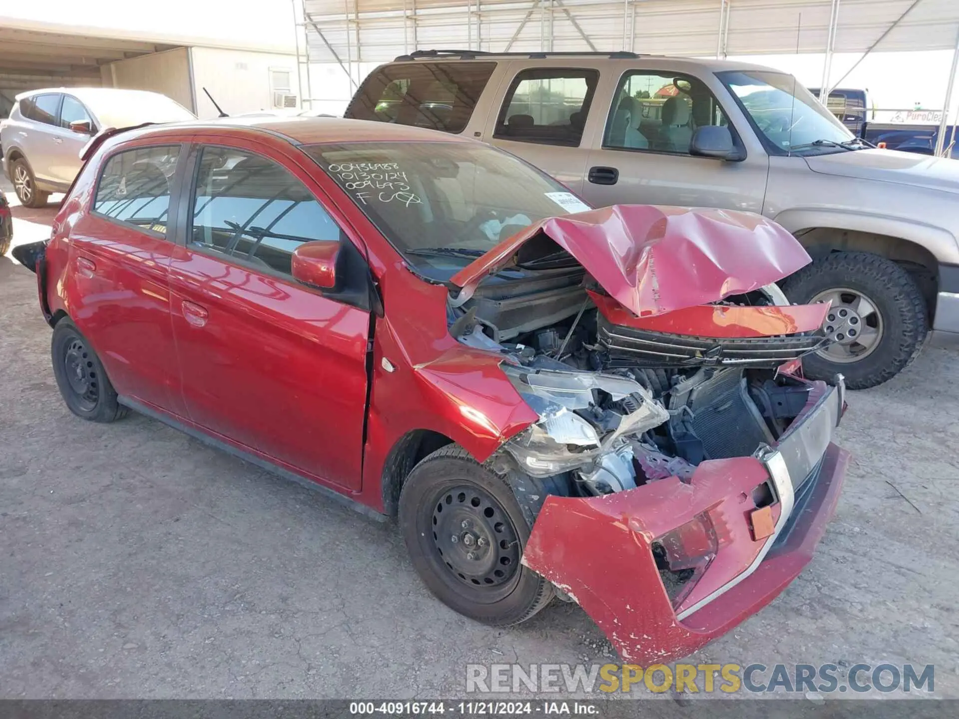 1 fotografías del automóvil dañado ML32AUHJ6MH009693 MITSUBISHI MIRAGE 2021