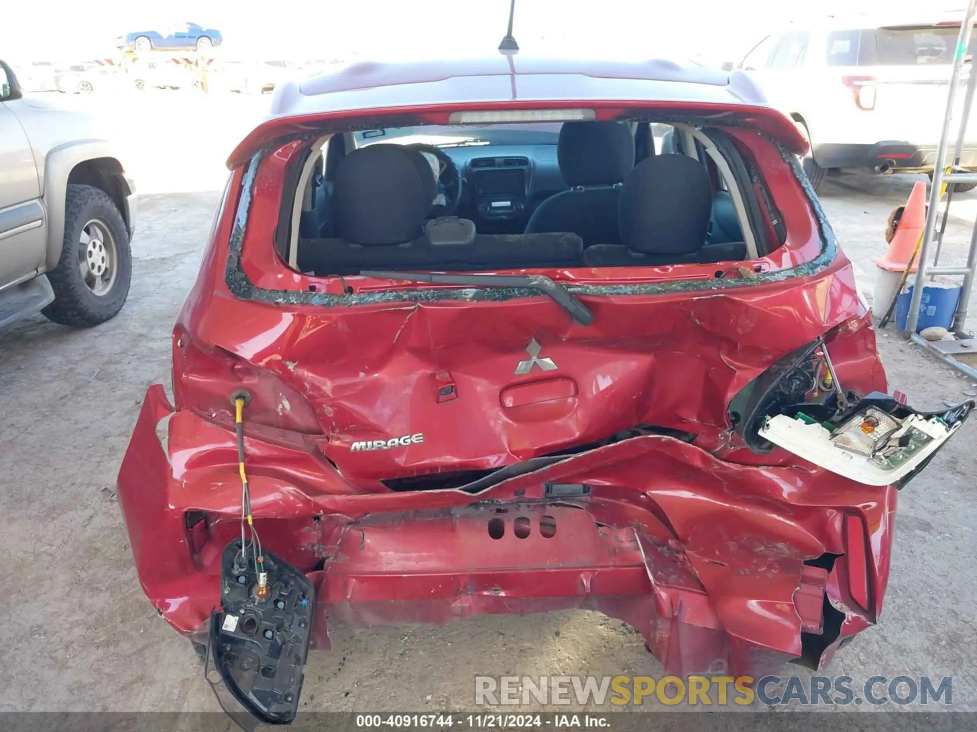 15 fotografías del automóvil dañado ML32AUHJ6MH009693 MITSUBISHI MIRAGE 2021