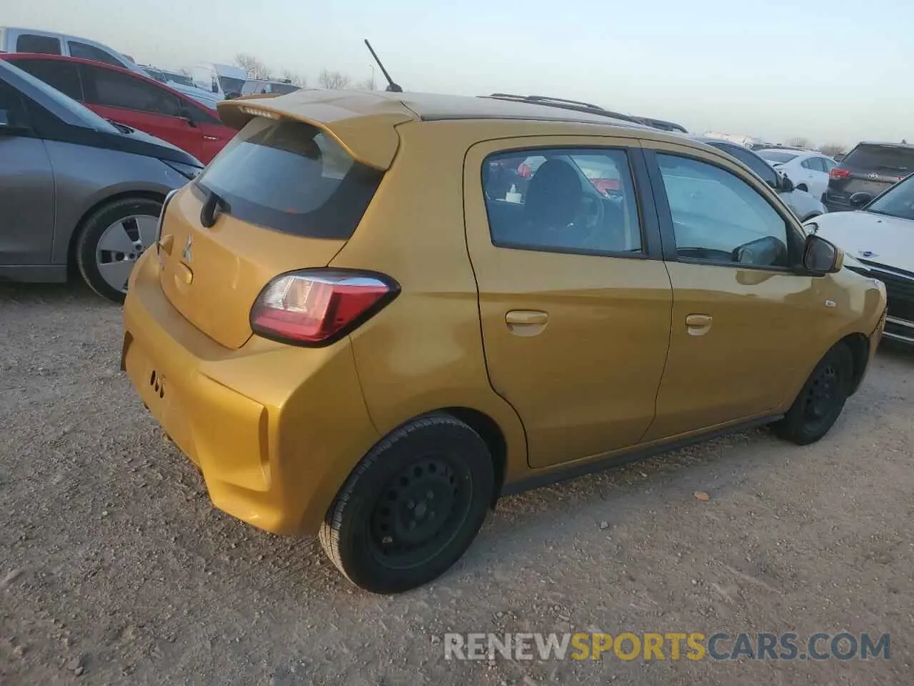 3 fotografías del automóvil dañado ML32AUHJ6MH010777 MITSUBISHI MIRAGE 2021