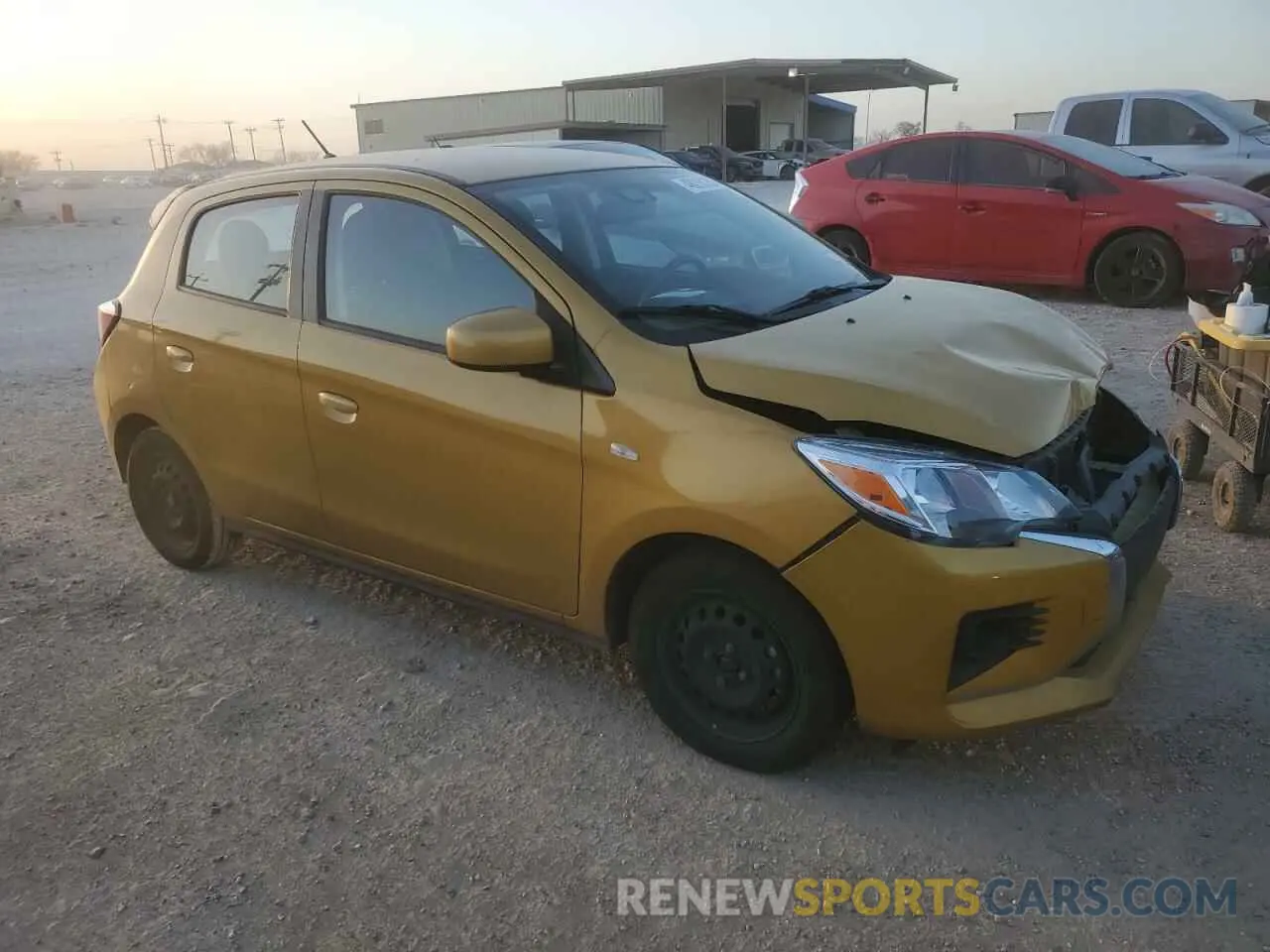 4 fotografías del automóvil dañado ML32AUHJ6MH010777 MITSUBISHI MIRAGE 2021