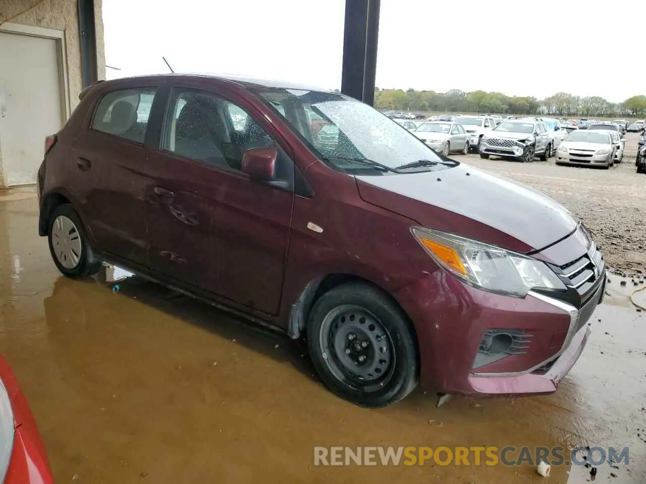4 fotografías del automóvil dañado ML32AUHJ6MH011847 MITSUBISHI MIRAGE 2021