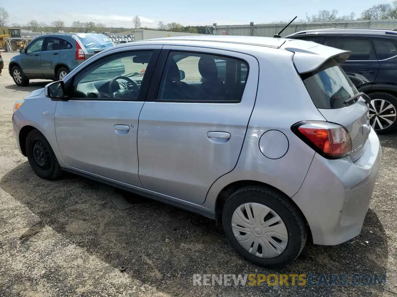 2 fotografías del automóvil dañado ML32AUHJ6MH013615 MITSUBISHI MIRAGE 2021