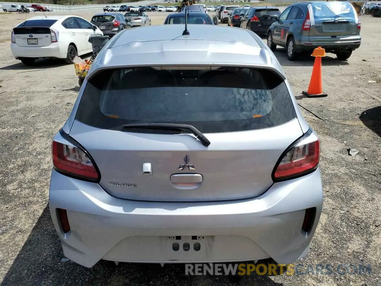 6 fotografías del automóvil dañado ML32AUHJ6MH013615 MITSUBISHI MIRAGE 2021