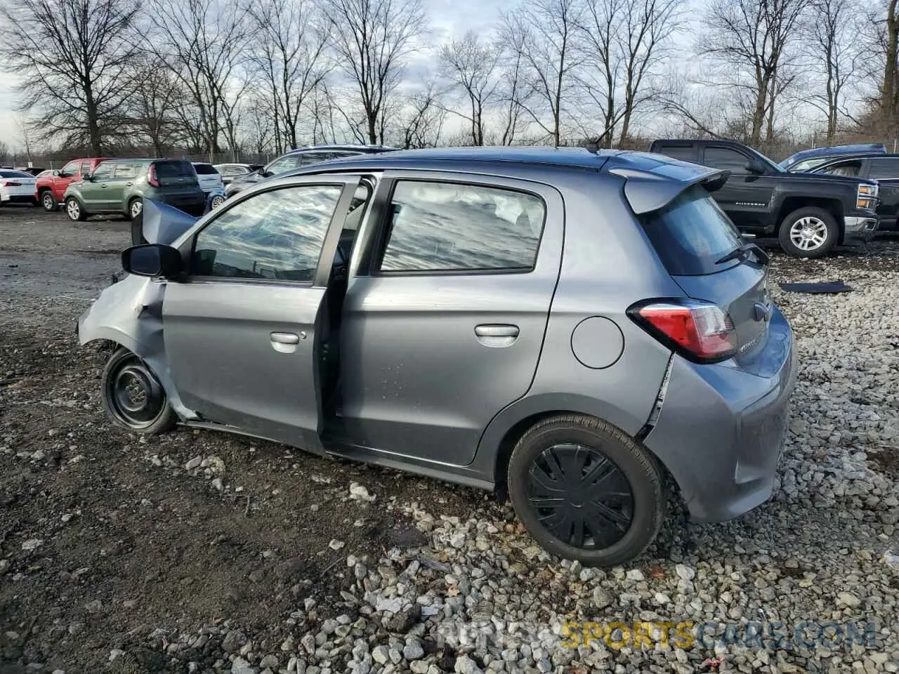 2 fotografías del automóvil dañado ML32AUHJ7MH001022 MITSUBISHI MIRAGE 2021