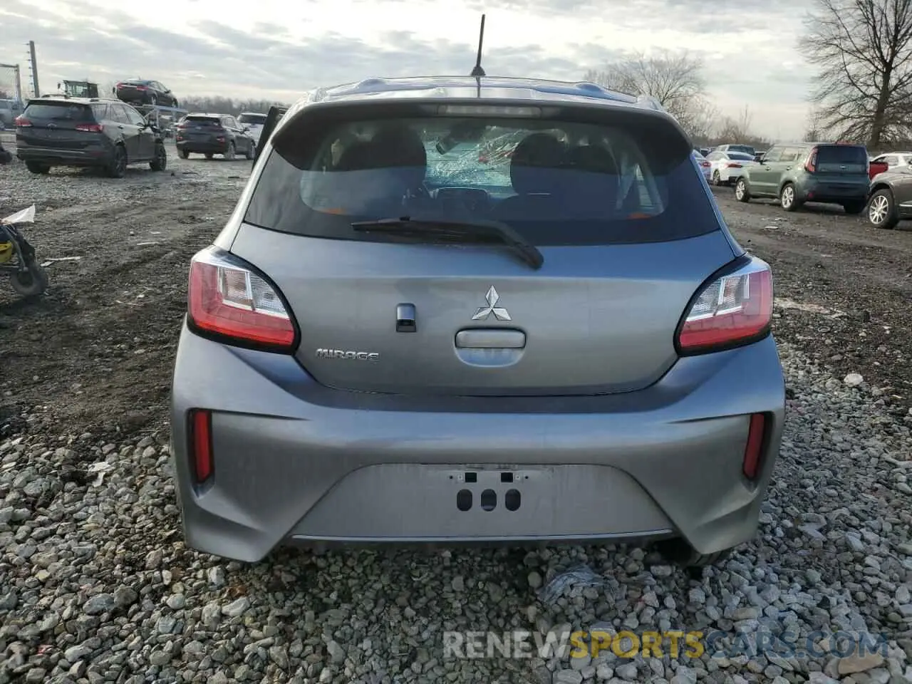 6 fotografías del automóvil dañado ML32AUHJ7MH001022 MITSUBISHI MIRAGE 2021