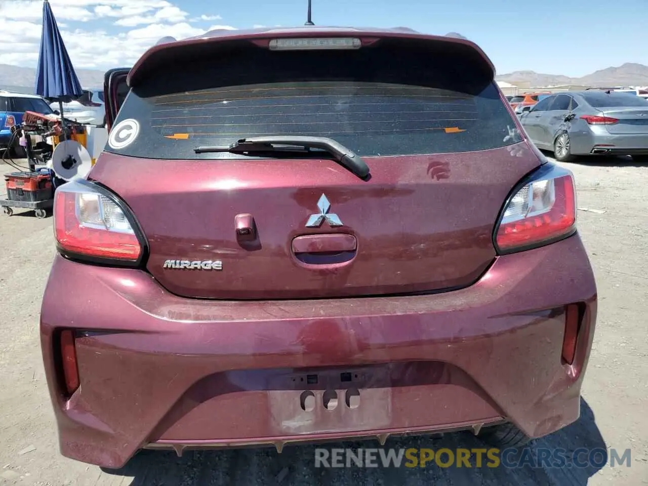 6 fotografías del automóvil dañado ML32AUHJ7MH007810 MITSUBISHI MIRAGE 2021