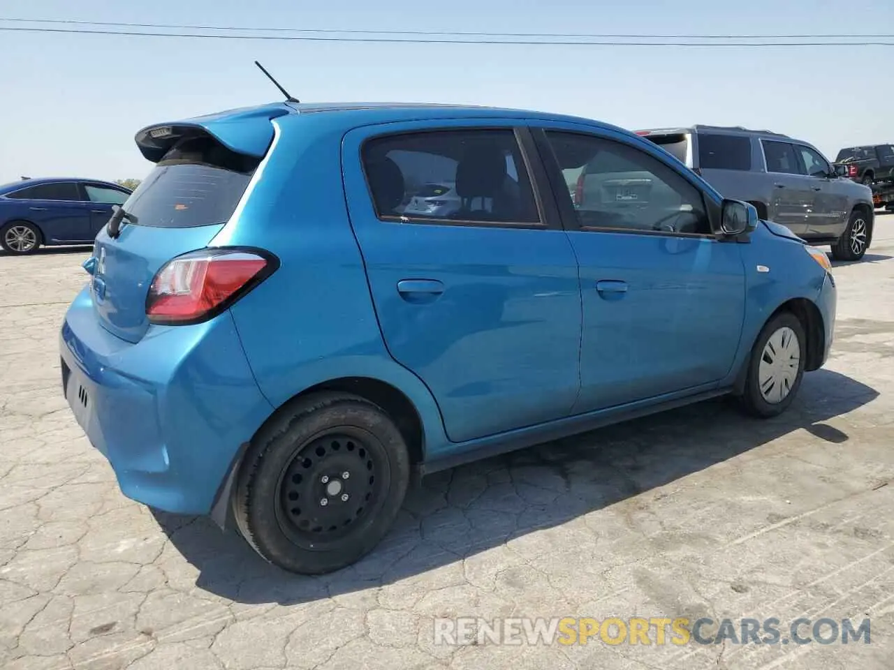 3 fotografías del automóvil dañado ML32AUHJ7MH011372 MITSUBISHI MIRAGE 2021