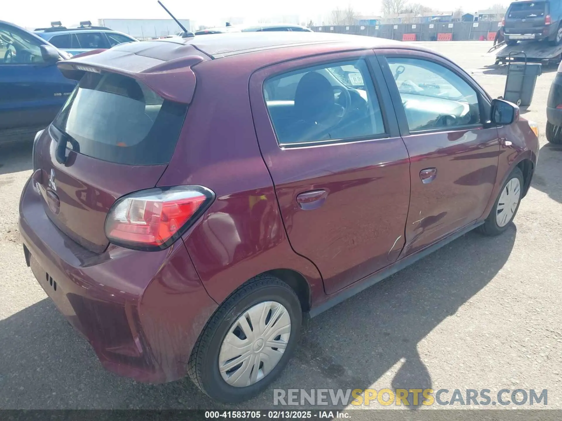 4 fotografías del automóvil dañado ML32AUHJ7MH012747 MITSUBISHI MIRAGE 2021