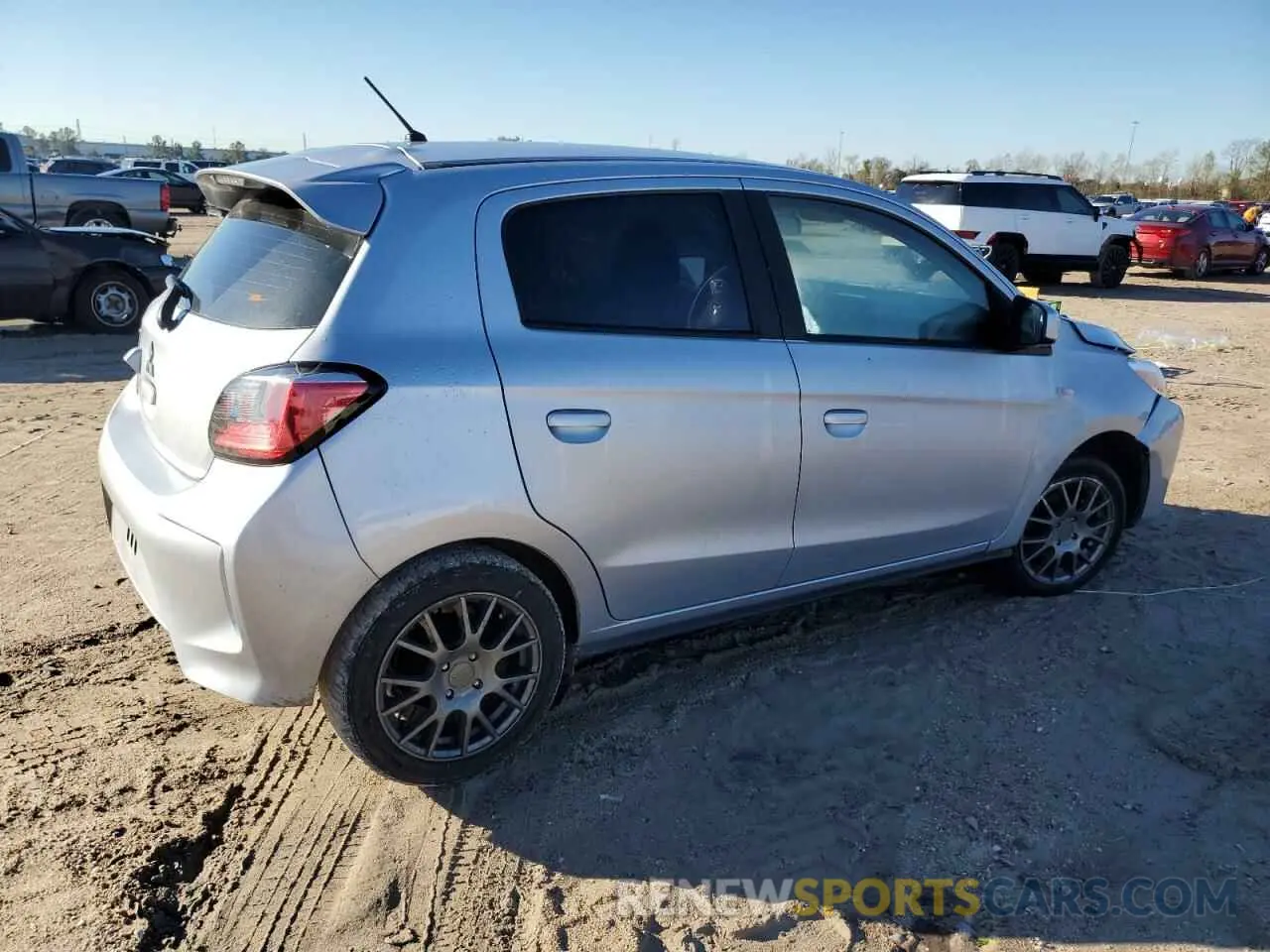 3 fotografías del automóvil dañado ML32AUHJ7MH012750 MITSUBISHI MIRAGE 2021