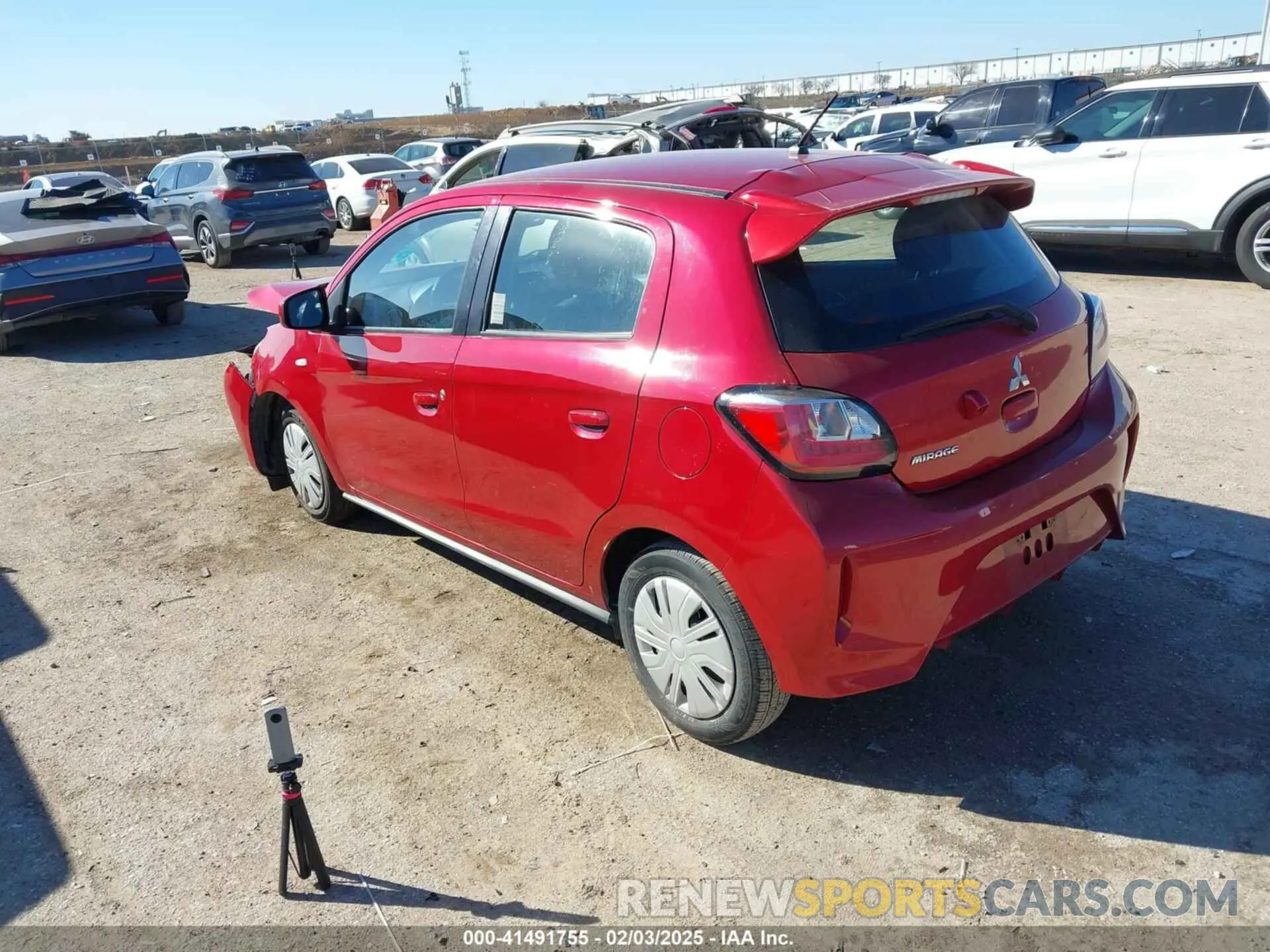 3 fotografías del automóvil dañado ML32AUHJ7MH012926 MITSUBISHI MIRAGE 2021