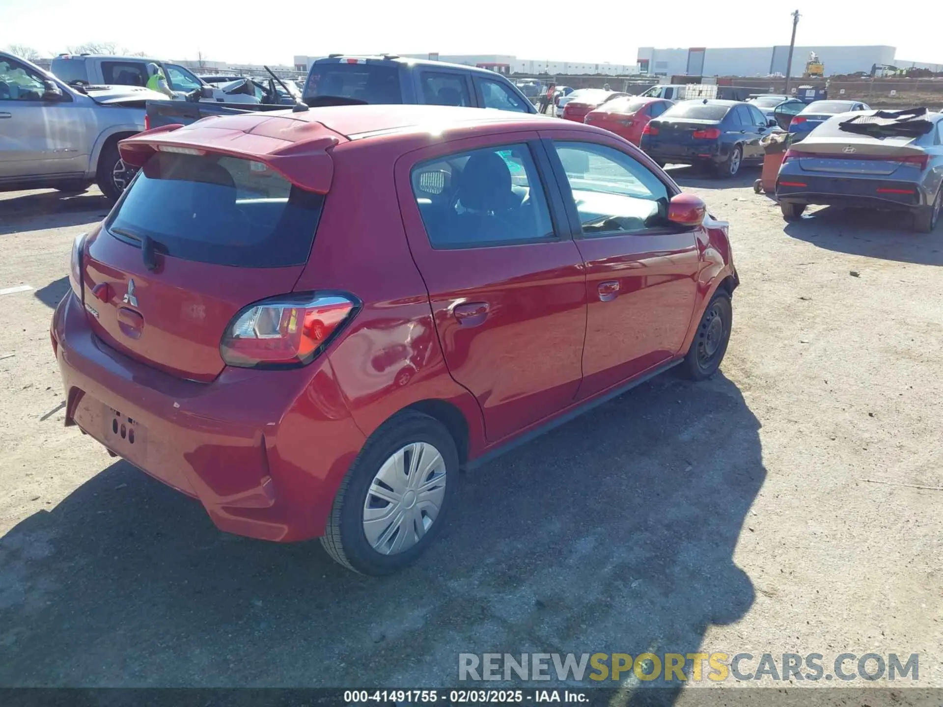 4 fotografías del automóvil dañado ML32AUHJ7MH012926 MITSUBISHI MIRAGE 2021